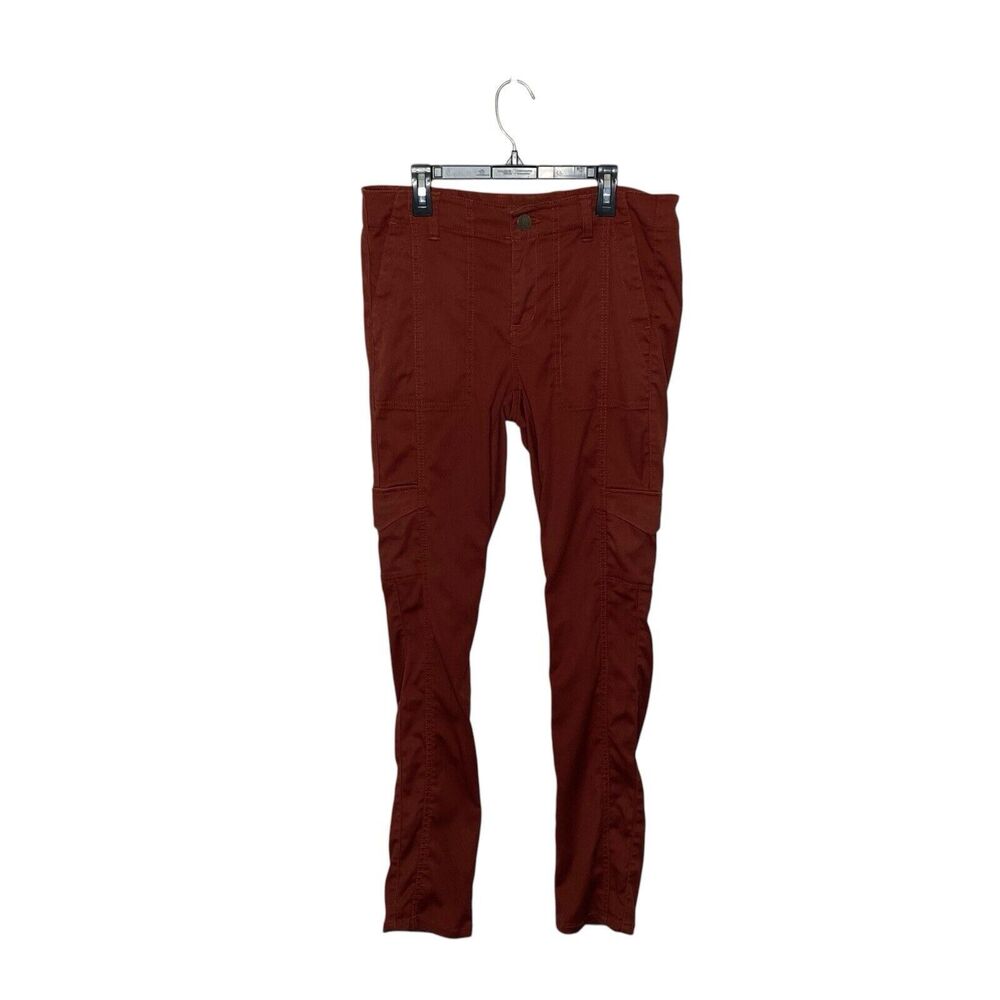 Cabi Red The Skinny Drifter Ribbed Utility Cargo Pants Style 3566 Wome's Size 8